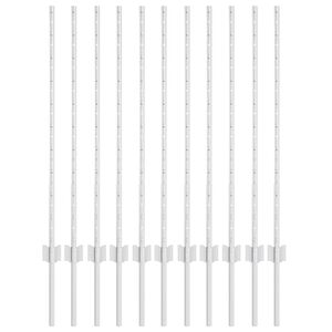 vidaXL Wbudowany słupek ogrodzeniowy 11 szt. srebrny 140 cm