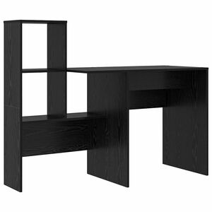 vidaXL Biurko Czarny Dąb Drewno inżynieryjne 131,5 x 50 x 106,5 cm