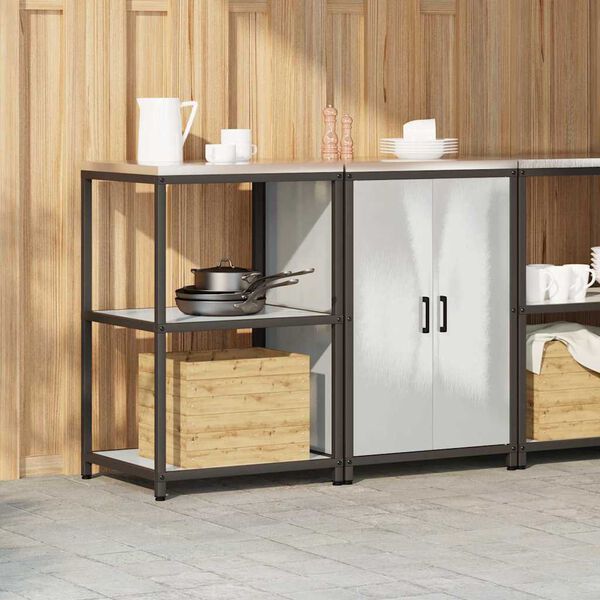 vidaXL Zestaw do przechowywania w kuchni 2 pcs Srebrny Stal nierdzewna