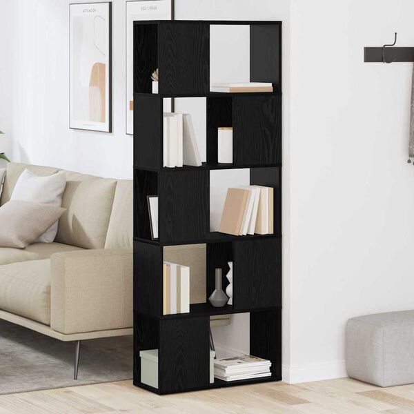 vidaXL Zestaw szafek RTV Montowane na ścianie Czarny 60 x 24 x 156 cm