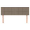 vidaXL Zagł&oacute;wki do ł&oacute;żka, 2 szt., taupe, 72x5x78/88 cm, tkanina