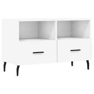 vidaXL Szafka pod TV, biała, 80x36x50 cm, materiał drewnopochodny