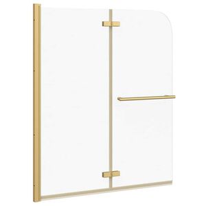 vidaXL Składana kabina prysznicowa, 2 panele, ESG, 120 x 140 cm