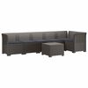 vidaXL Sofa Ogrodowa 6-osobowa z Poduszkami w Wyglądzie Rattanu PP