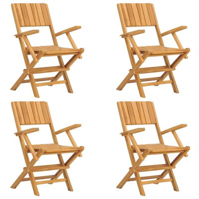 vidaXL Składane krzesła ogrodowe, 4 szt., 55x61x90 cm, drewno tekowe