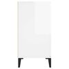 vidaXL Szafka, biała, połysk, 102x35x70 cm, materiał drewnopochodny