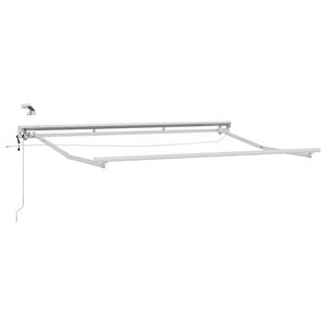vidaXL Rama markizy elektrycznej z LEDami Biały 2,5 x 2 m Aluminium