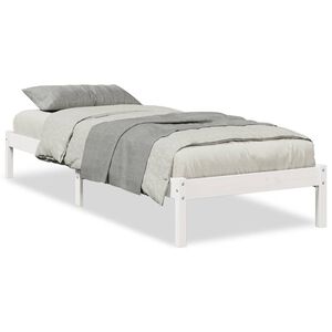 vidaXL Dłuższe ł&oacute;żko bez materaca, 100x220 cm, lite drewno sosnowe