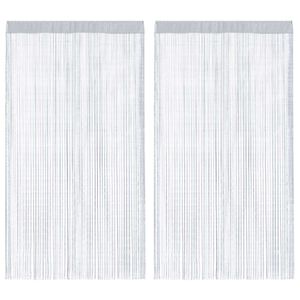 vidaXL Zasłony sznurkowe 2 szt. Jasnoszary 140x250 cm