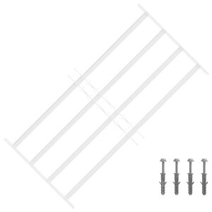 vidaXL Krata zabezpieczająca do okien z 4 poprzeczkami 63-114 cm