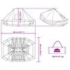vidaXL Rodzinny namiot tipi z dachem Niebieski 680 x 430 x 270 cm