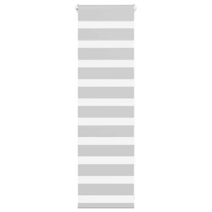 vidaXL Roleta zebra, jasnoszara, szerokość tkaniny 45,9 cm, poliester