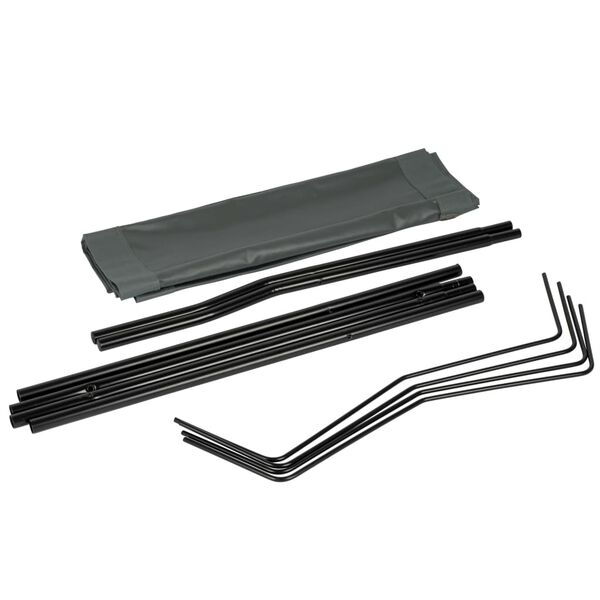 Bo-Camp Składane ł&oacute;żko kempingowe, stal, kolor szary, 1304400