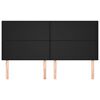 vidaXL Zagł&oacute;wek czarny 200x5x118/128 cm sk&oacute;ra ekologiczna