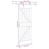 vidaXL Drzwi przesuwne z osprzętem, 70x210 cm, lite drewno sosnowe