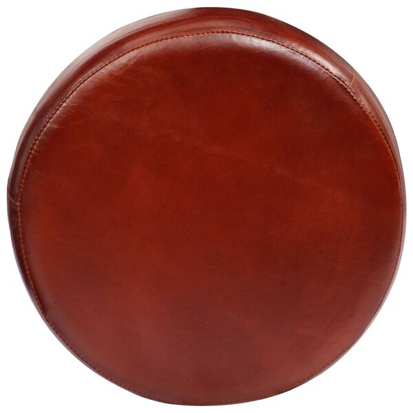 vidaXL Stołki barowe, 2 szt., skóra naturalna