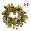 vidaXL Girlandy kwiatowe, 6 szt., jasny fiolet, 215 cm