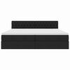vidaXL Ł&oacute;żko z miejscem na przechowywanie i LED Czarny 200 x 200 cm