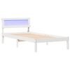 vidaXL Ramka ł&oacute;żka Z zagł&oacute;wkiem Biały 90 x 200 cm Lite drewno sosnowe