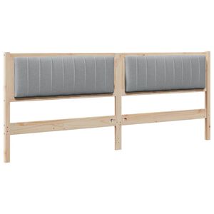 vidaXL Tapicerowane wezgłowie Brązowy 200 cm Lite drewno sosnowe