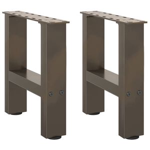 vidaXL Nogi do stolika kawowego Naturalna stal 2 szt. 30x(30-31) cm Stal