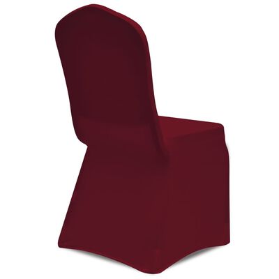 vidaXL Elastyczne pokrowce na krzesła, burgundowe, 24 szt.