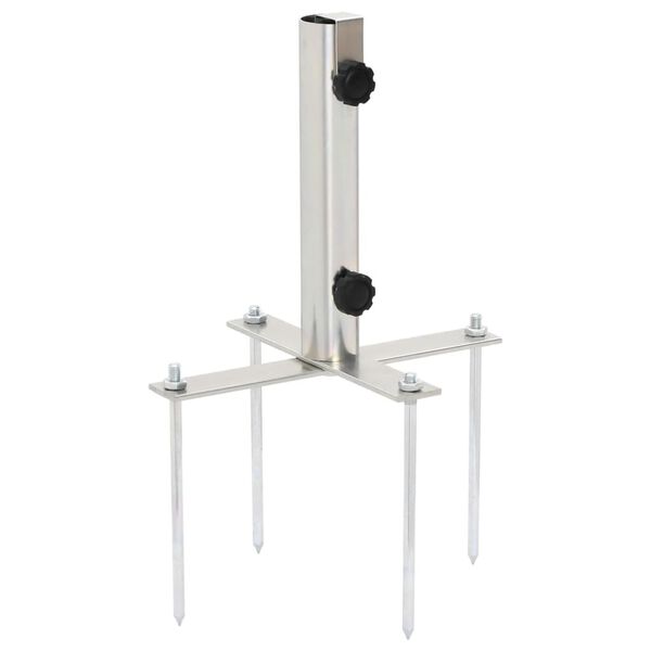 vidaXL Stojak do parasola, z kołkami gruntowymi, do słupk&oacute;w &Oslash;32-38 mm