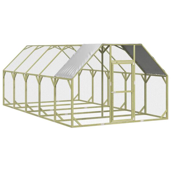 vidaXL Klatka dla kurcząt, 268x500x190 cm, impregnowane drewno sosnowe