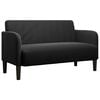 vidaXL Sofa dwuosobowa czarna 109 cm aksamitna