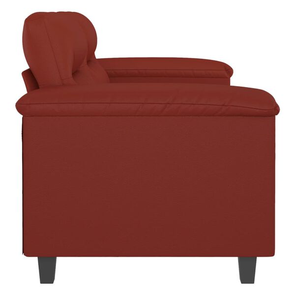 vidaXL 2-osobowa sofa, winna czerwień, 120 cm, sztuczna sk&oacute;ra