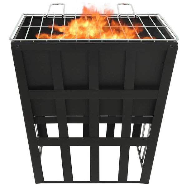 vidaXL Palenisko i grill 2-w-1, 34 x 34 x 48 cm, stal