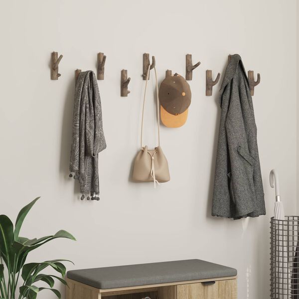 vidaXL Hak Brązowy 4 x 4 x 14 cm Lite Drewno Recyklingowe