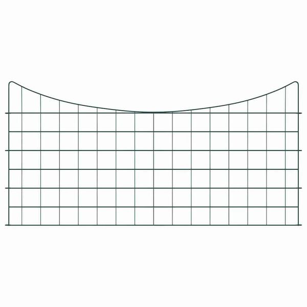 vidaXL Zestaw Ogrodzenia Stawu 5 pcs Zielony 100 x 50 cm Stal