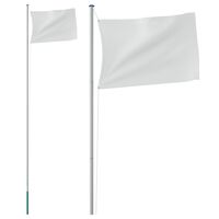 vidaXL Segmentowy maszt flagowy, srebrny, 6,23 m, aluminium