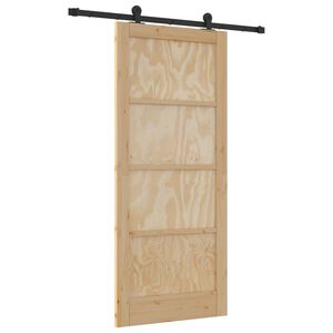vidaXL Drzwi przesuwne ORKDAL 86 x 198,5 cm Lite drewno sosnowe