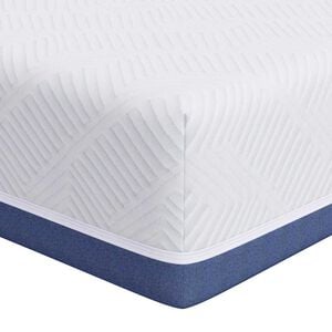 vidaXL Materac Biały i niebieski 80 x 160 cm Tkanina żakardowa