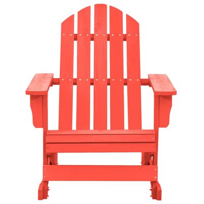 vidaXL Ogrodowy fotel bujany Adirondack, lite drewno jodłowe, czerwone