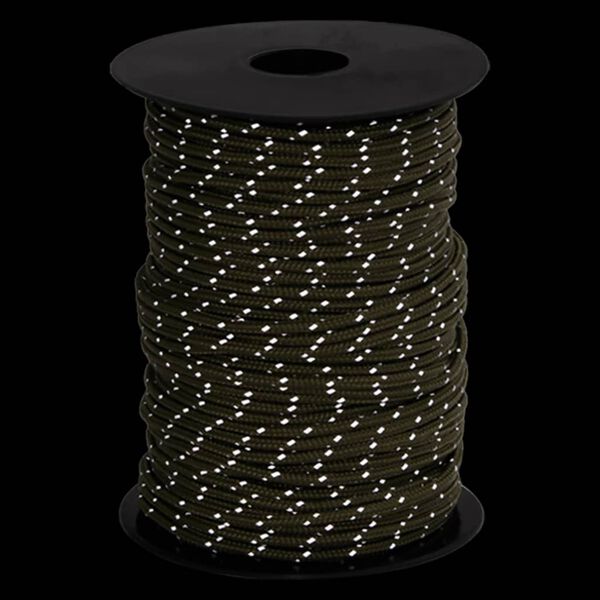 vidaXL Linka namiotowa z napinaczami, elementy odblaskowe, 50 m, 3 mm