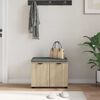 vidaXL Ławka w przedpokoju z poduszką Dąb Sonoma 60 x 38 x 46 cm