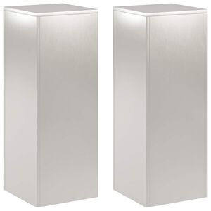 vidaXL Stojak na rośliny 2 pcs srebrny 30 x 30 x 80 cm Stal