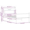 vidaXL Rama ł&oacute;żka bez materaca Dąb Sonoma 107x203 cm Drewno klejone
