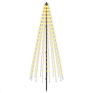 vidaXL Choinka świąteczna LED 165 cm 270 LED Ciepła biel Żelazo Czarny