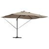 vidaXL Parasol plażowy Ze LED Lights Ciemnoszary 352 x 251 x 265 cm