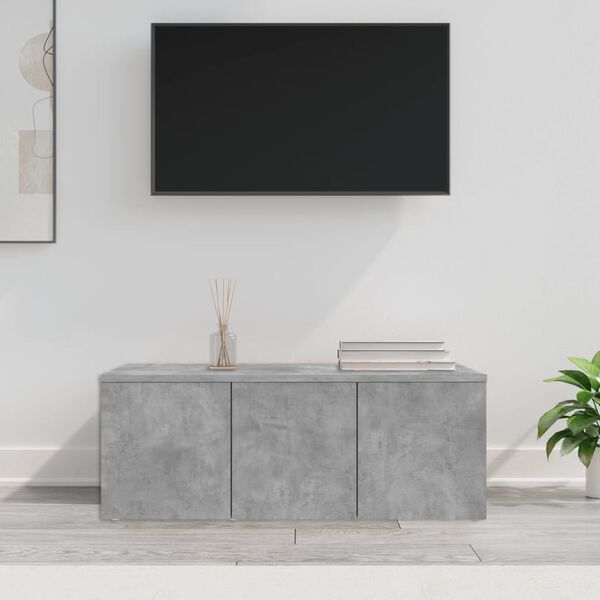 vidaXL Szafka pod TV, szarość betonu, 80x34x30 cm