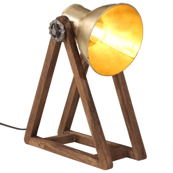 vidaXL Lampa stołowa, 25 W, antyczny mosiądz, 30x17x40 cm, E27