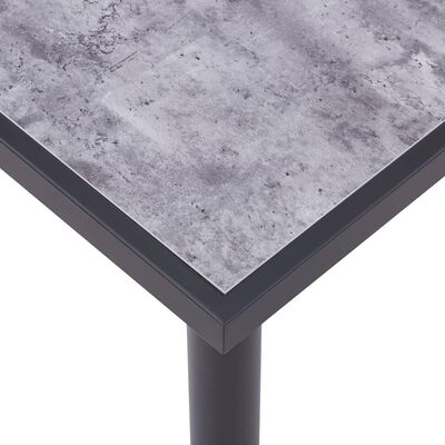 vidaXL Stół jadalniany, czarny i betonowy szary, 140x70x75 cm, MDF