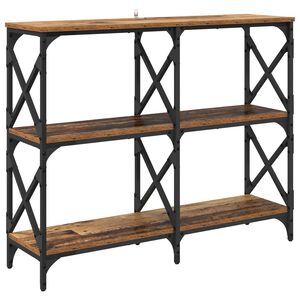 vidaXL Konsola Stare drewno 100 x 28 x 80,5 cm Materiał drewnopochodny