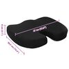 vidaXL Poduszka na siedzisko Czarny 47 x 36,5 x 8 cm Pianka z pamięcią