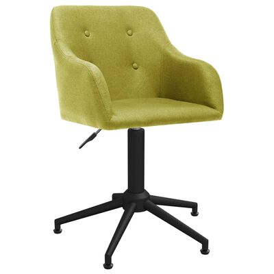 vidaXL Obrotowe krzesła stołowe, 6 szt., zielone, obite tkaniną