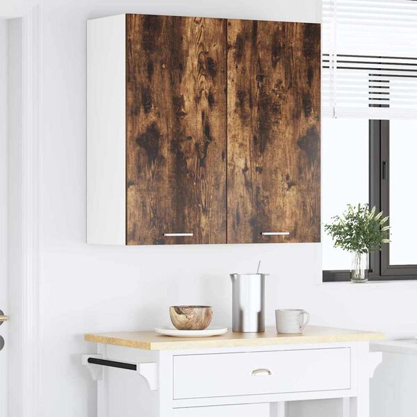 vidaXL Szafka wisząca z drzwiami Riga Dąb wędzony 80 x 31 x 80 cm